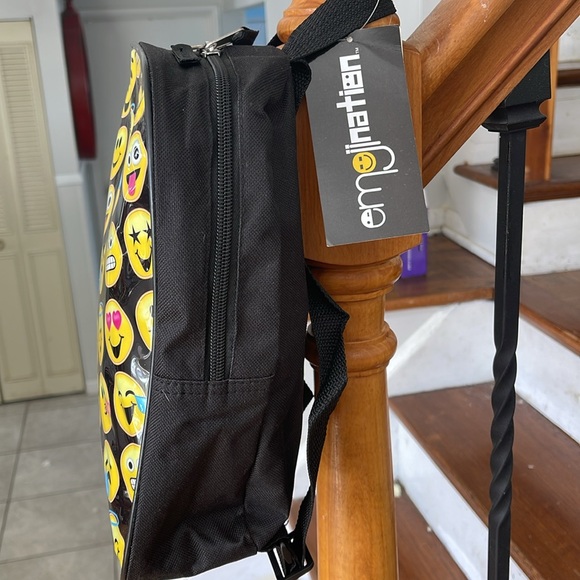 🎈3/$20 NWT Emojination black emoji mini backpack - Picture 2 of 7